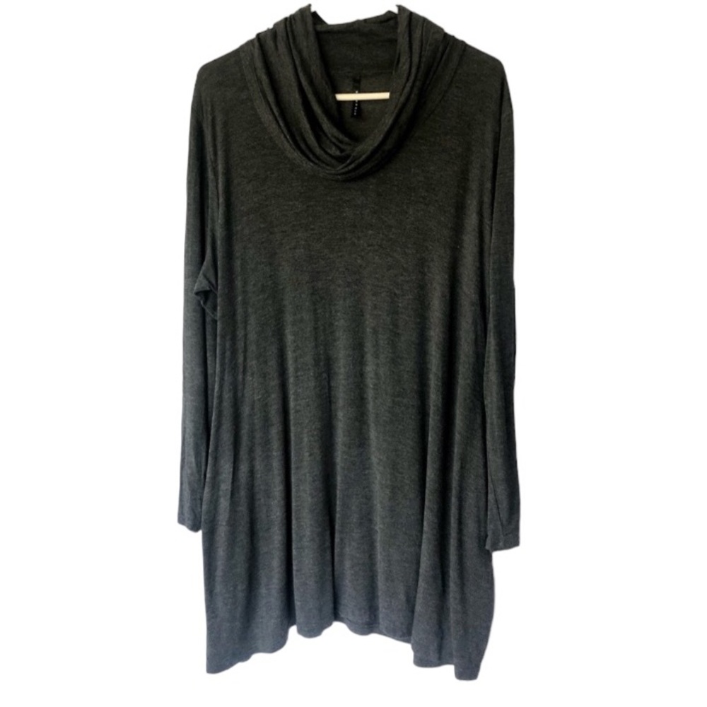 Pastels Oversized Slouchy Gray Dress Cowl Neck with Pockets